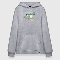 Худи SuperOversize хлопок Маомао чиби и лягушка - Монолог фармацевта