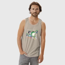 Мужская майка хлопок Маомао чиби и лягушка - Монолог фармацевта - фото 2