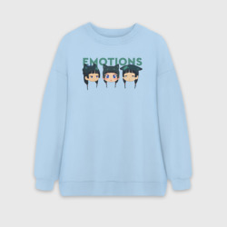 Женский свитшот oversize без начеса хлопок Emotions Maomao