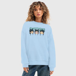 Женский свитшот oversize без начеса хлопок Emotions Maomao - фото 2