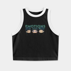 Женская укороченная майка-топ хлопок Emotions Maomao