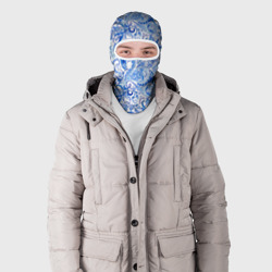 Балаклава 3D Гжельская роспись на белом фоне - фото 2