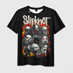 Мужская футболка 3D Slipknot метал-группа