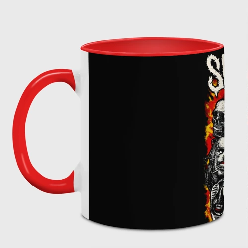 Кружка с полной запечаткой с принтом Slipknot метал-группа, фото на моделе #1