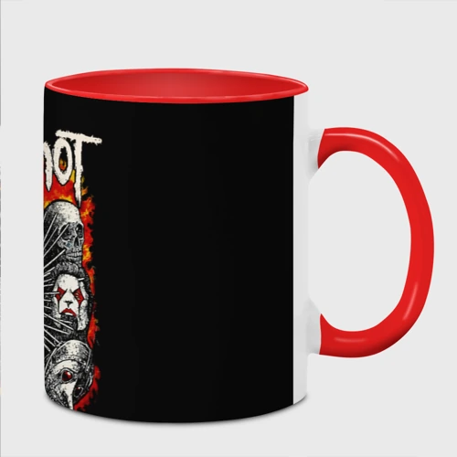 Кружка с полной запечаткой с принтом Slipknot метал-группа, фото #4