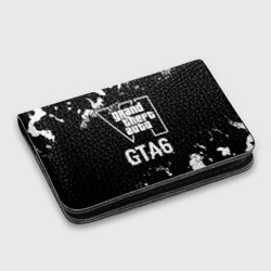 Картхолдер с принтом GTA6 glitch на темном фоне