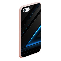 Чехол для iPhone 5/5S матовый Blue  black neon - фото 2