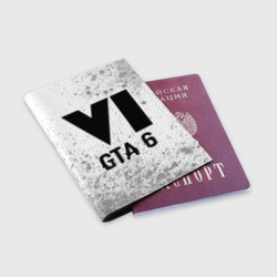 Обложка для паспорта матовая кожа GTA 6 glitch на светлом фоне - фото 2