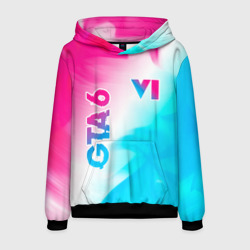 Мужская толстовка 3D GTA 6 neon gradient style вертикально