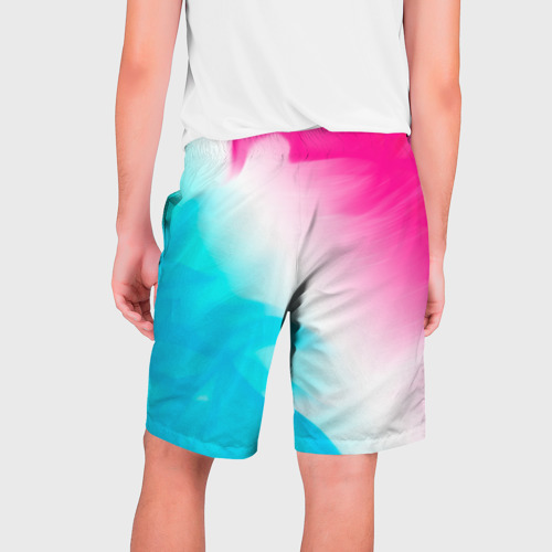Мужские шорты 3D GTA 6 neon gradient style вертикально, цвет 3D печать - фото 2