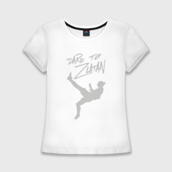 Женская футболка хлопок Slim Dare to Zlatan