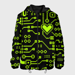 Мужская куртка 3D Сердце и микросхемы
