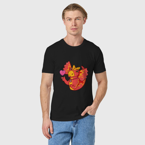 Мужская футболка хлопок с принтом Сирена - любовь, фото на моделе #1