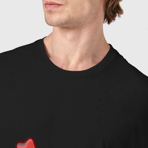 Мужская футболка хлопок с принтом Сирена - любовь, фото #4