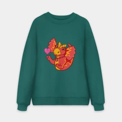 Мужской свитшот oversize без начеса хлопок Сирена - любовь