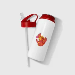 Бутылка для воды с трубочкой Сирена - любовь 3 - фото 2