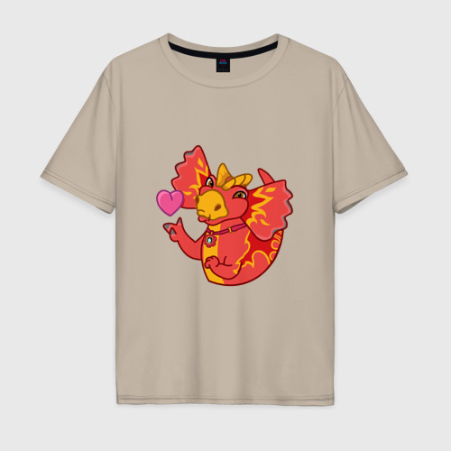 Мужская футболка хлопок Oversize с принтом Сирена - любовь 3, вид спереди #2