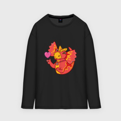 Мужской лонгслив oversize хлопок Сирена - любовь 3