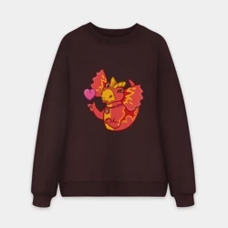 Мужской свитшот oversize без начеса хлопок Сирена - любовь 3