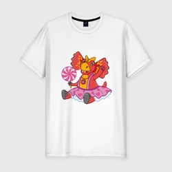 Мужская футболка хлопок Slim Сирена - дракоша