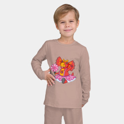 Детская пижама с лонгсливом хлопок Сирена - дракоша 3 - фото 2