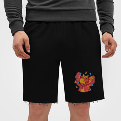 Мужские трикотажные шорты футер хлопок Сирена - Турбозавры - фото 2