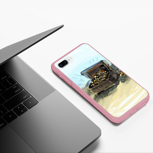 Чехол для iPhone 7Plus/8 Plus матовый Сундук с сокровищами, цвет баблгам - фото 5