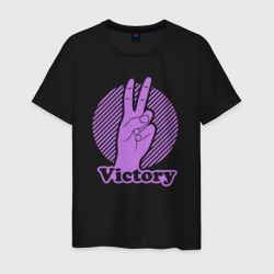 Мужская футболка хлопок Victory hand gesture