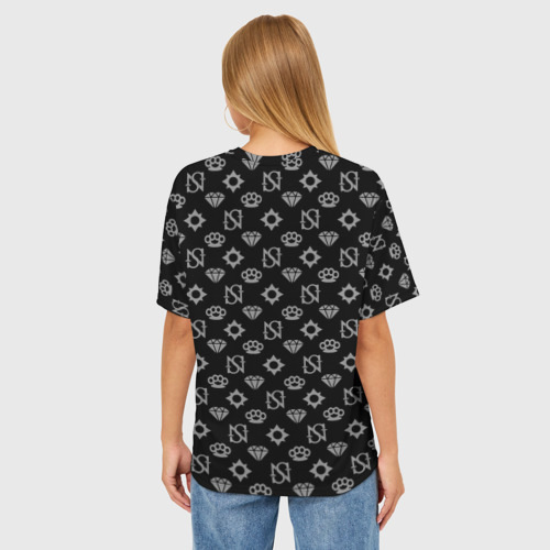 Женская футболка oversize 3D Sessanta Nove pattern, цвет 3D печать - фото 4