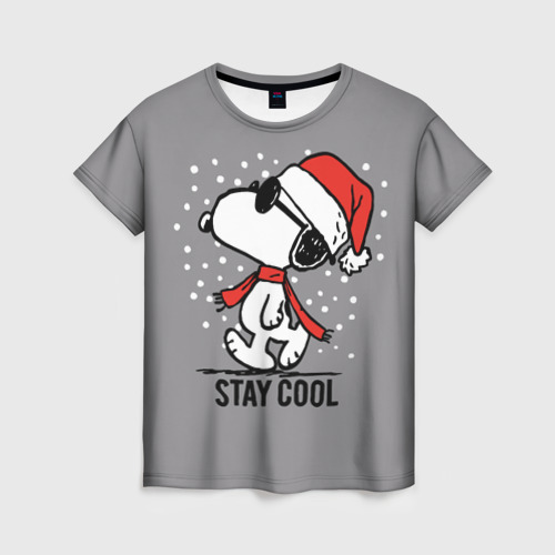 Женская футболка 3D Stay cool Snoopy, цвет 3D печать