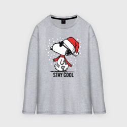 Мужской лонгслив oversize хлопок Snoopy stay cool  