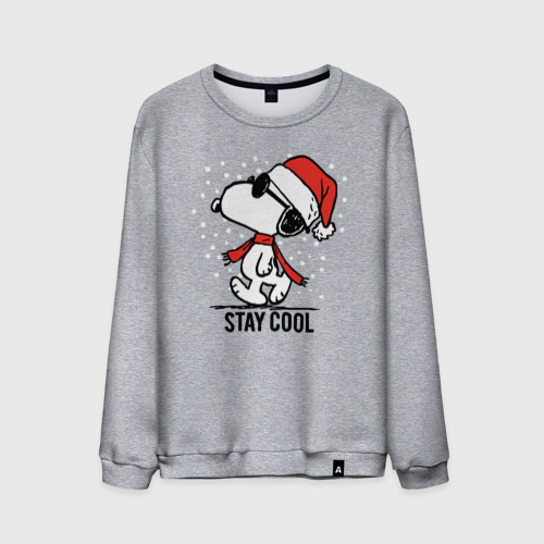 Мужской свитшот хлопок Snoopy stay cool  , цвет меланж