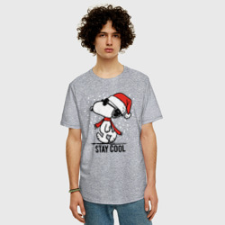Мужская футболка хлопок Oversize Snoopy stay cool   - фото 2
