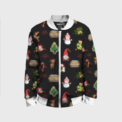 Детский бомбер 3D Много новогодних игрушек