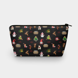 Косметичка 3D Много новогодних игрушек