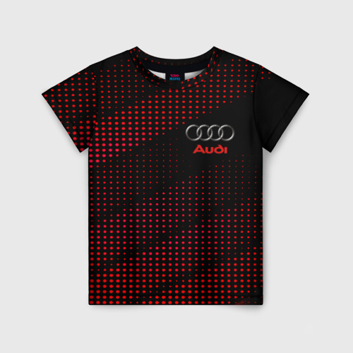 Детская футболка 3D с принтом Audi sportdot, вид спереди #2