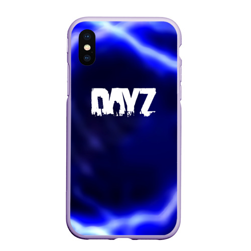 Чехол для iPhone XS Max матовый Dayz strom gradient, цвет светло-сиреневый