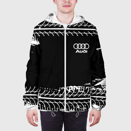 Мужская куртка 3D с принтом Audi sportcolor, вид сбоку #3