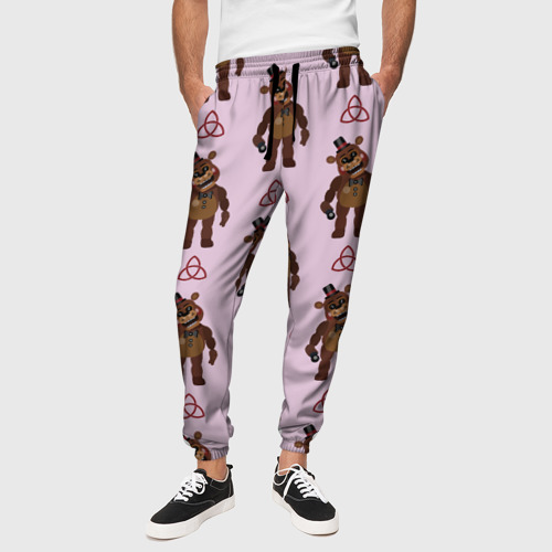 Мужские брюки 3D Мишка Фредди и трилистник , цвет 3D печать - фото 4