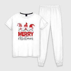 Женская пижама хлопок Merry Christmas dwarves