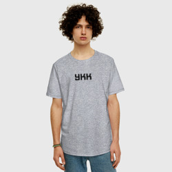 Мужская футболка хлопок Oversize УКК чёрный лого - фото 2