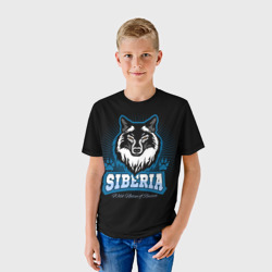 Детская футболка 3D Сибирь - волк - фото 2