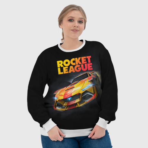 Женский свитшот 3D с принтом Rocket League - Tyranno GXT, фото #4