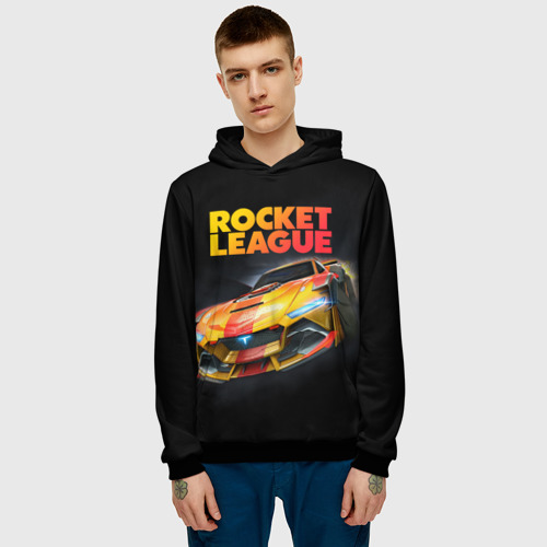 Мужская толстовка 3D Rocket League - Tyranno GXT, цвет черный - фото 3