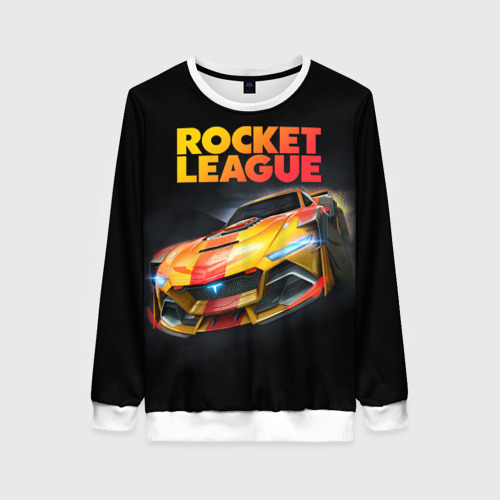 Женский свитшот 3D с принтом Rocket League - Tyranno GXT, вид спереди #2