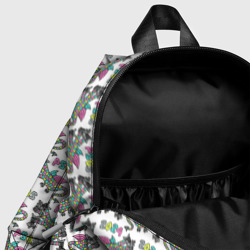 Рюкзак с принтом Паттерн детский со Змеем Горынычем для ребенка, вид на модели спереди №4. Цвет основы: белый