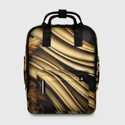 Женский рюкзак 3D Золотая  объемная  абстракция