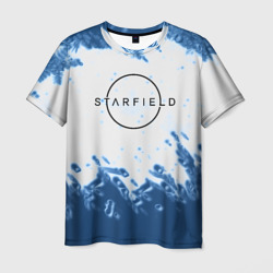 Starfield blue space – Мужская футболка 3D с принтом купить со скидкой в -26%