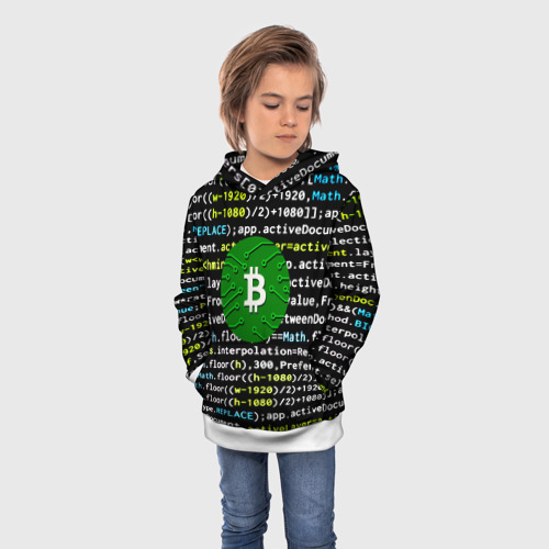 Детская толстовка 3D с принтом Bitcoin сатоши, фото на моделе #1