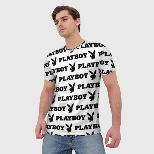 Мужская футболка 3D Playboy rabbit, цвет 3D печать - фото 3